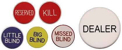 ChipsAndGames Professional Texas Holdem 5 Poker Dealer Button Package