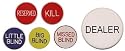Set of 6 Professional Casino Texas Holdem Poker Dealer Buttons