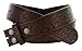 Western Floral Embossed Leather Snap on Belt Strap