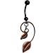 Handcrafted Autumn Leaf Swirl Belly Ring