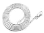1mm Nickel Free Sterling Silver Italian Snake Chain Necklace 22"(Lengths 14",16",18",20",22",24",30",36")