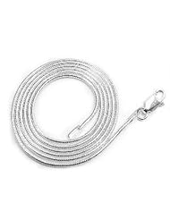 1mm Nickel Free Sterling Silver Italian Snake Chain Necklace(Lengths 14",16",18",20",22",24",30",36")