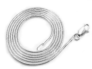 1mm Sterling Silver 24 Italian Snake Chain Necklace
