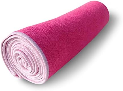 YogaBrights® PINK Skidless Mat-size Yoga Towel - Ultra Absorbent & Lightweight!