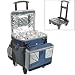 Rolling 60-can Cooler By California Innovations With Detachable Personal Cooler and All Terrain Cart Navy Blue