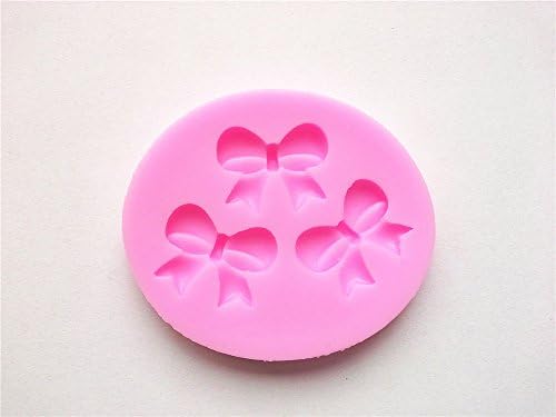 Wocuz W0261 3 Bow Fondant Mold Silicone Sugar Mini Mold Craft Molds DIY Cake Decorating