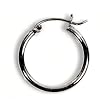 Sterling Silver Thin Hoop Earrings - Size: 2.5mm x 12-65mm