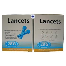 100 x Home Health UK 28G Lancets - Manufacturer Confirmed Fully Compatible Lancets for PiC Indolor, Microlet, Freestyle, Abbott, One Touch , SD and many more..
