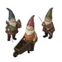 Gnome Valley Gardening Gnomes in Three Poses Garden Art