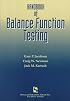 Handbook of Balance Function Testing
