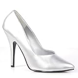 SEDUCE-420 5" Classic Pump, Silver Pu-Size 7