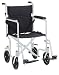 Drive Medical FW17SL Fly-Weight Transport Chair, 17 Inch, Silver