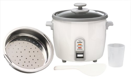 Zojirushi NHS-10 6-Cup Rice Cooker/Steamer & Warmer, White
