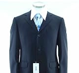 Versace - NEW MEN'S VERSACE COLLECTION 100% WOOL PLAIN BLACK Sz USA 50R IT 40R 2-BACK VENTS, 3-BUTTON SUIT
