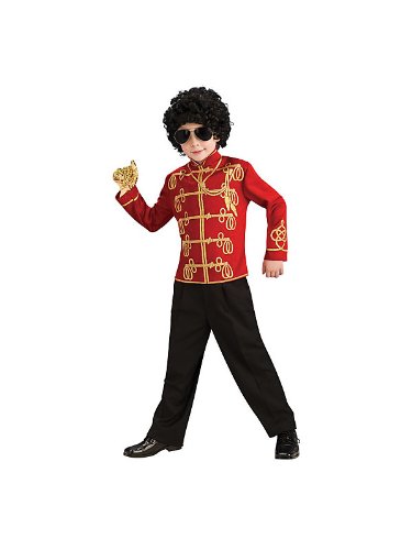 Michael Jackson Halloween Costume Red Military Child (Large 12/14 [for 8-10 years])