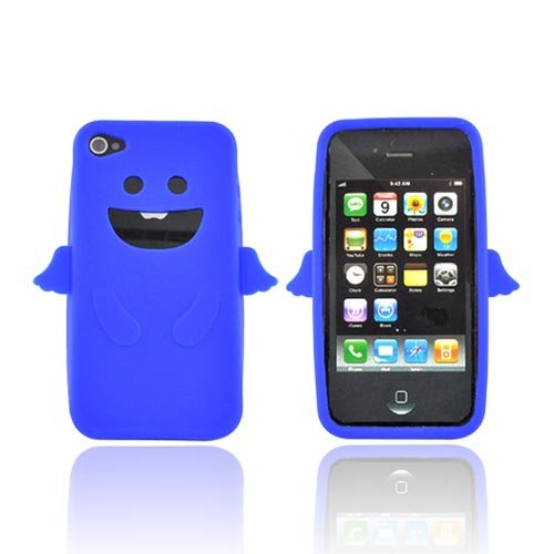 For Apple iPhone 4 Silicone Skin Case BLUE ANGEL