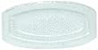 Clear Spanish Textured Glass Single Serving Dish 1 1/4"H 16 1/4"L 7"W Set / 2