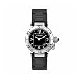 Cartier Women's W3140003 Pasha Stainless-Steel Ceramic Black Dial Watch from Cornerwind Media
