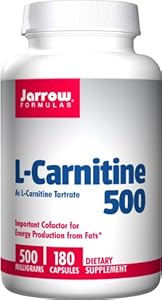 Jarrow Formulas L - Carnitine Tartrate 500mg, 180 Capsules
