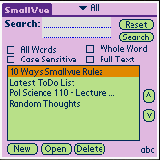 Smallvue Text Organizer downloadable Software
