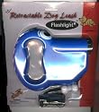 Retractable Dog Leash Flashlight - 10 ft. BLACK