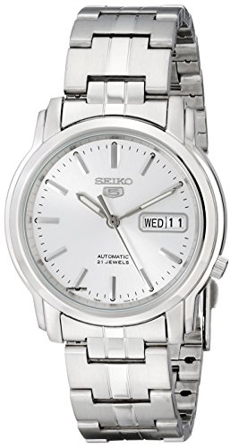 Seiko Men s SNKK65 Seiko 5 Automatic Stainless Steel Watch with Silver-Tone Dial