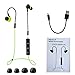 NO Prompt Voice Memory Wire In Ear Backbeat Sport Stereo headset with IPX4 Water-proof and for iPhone Android Black
