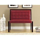 Burgundy Leather-Look / Cappuccino Wood 40