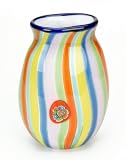 Murano Glass Rainbow Dichroic Circle Huge Glass Vase