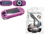 Pink Skin Cover for Sony Psp + Car Charger Cigarette Lighter Adapter for So ....
