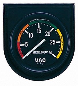 Auto Meter 2337 Autogage Mechanical Individual Console Vacuum Gauge