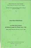 Les Mots Bas Normands de Gabriel-Joseph du Pineau (Vers 1750).