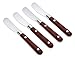 Ginkgo International Le Prix Stainless Steel Butter Spreaders, Milano Red, Set of 4