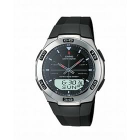 Casio Mens Atomic Black Waveceptor Watch by 
