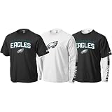 Philadelphia Eagles Black/White Gameday 3 in 1 Tee Combo