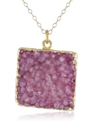 Dara Ettinger Square Agate Druzy Necklace