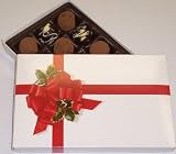 Scott's Cakes Cocoa Covered Dark and Dark Chocolate Truffles 1 Pound Ribbon n Holly Box
