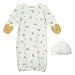 Infants' Classic Pooh Gown and Cap- Green
