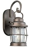 Beacon Outdoor Wall Lantern Small Gilded Copper