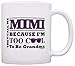 ThisWear Mother's Day Gift for Mimi Too Cool to Be a Grandma Sunglasses Gift 11oz Ceramic Coffee Mug with Handle