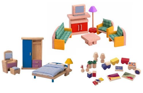 Neo-Dollhouse Living Room, Bedroom, and Accessories
