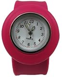 Acczilla Slap Watch - Silicone Slap On Watch - Rose Pink - Childrens Size