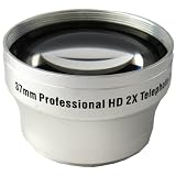 Zeikos ZE-2X37S 37mm 2X TelePhoto high definition lens , includes lens pouch and cap covers (Life Time Warranty)