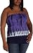 Southpole  Junior's Plus Tie Dyed Halter Top,Royal Purple,1x-visli Cheap Deals