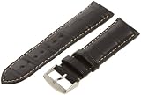 Hadley-Roma Men's MS2021RA-240 24-mm Black Genuine Alligator Leather WatchStrap