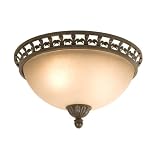 Buy light bulbs for Cheap light bulbs Checkolite 18 Bronze Iron Ceiling Fixture with Scavo Textured Glass light bulbs