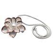 Gold Plated Flower Brooch Cum Pendant Sterling Silver Jewelry 1.75 inches