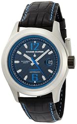 Chase-Durer Men's 990.2BL-ALLI Starburst Automatic Blue-Stitched Leather Strap Watch
