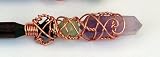 Fluorite and Amethyst Ironwood Magic Wand