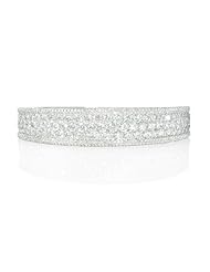 Diamond 18k White Gold Bangle Bracelet